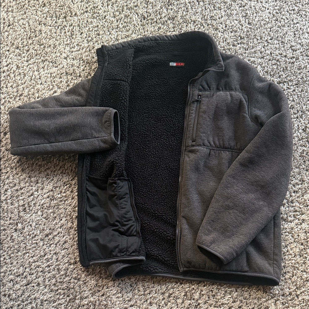 32 Degrees Charcoal Fleece Jacket